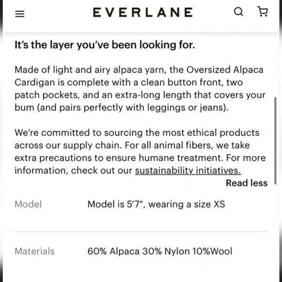 Everlane Oversized Alpaca Cardigan - Picture 5 of 10